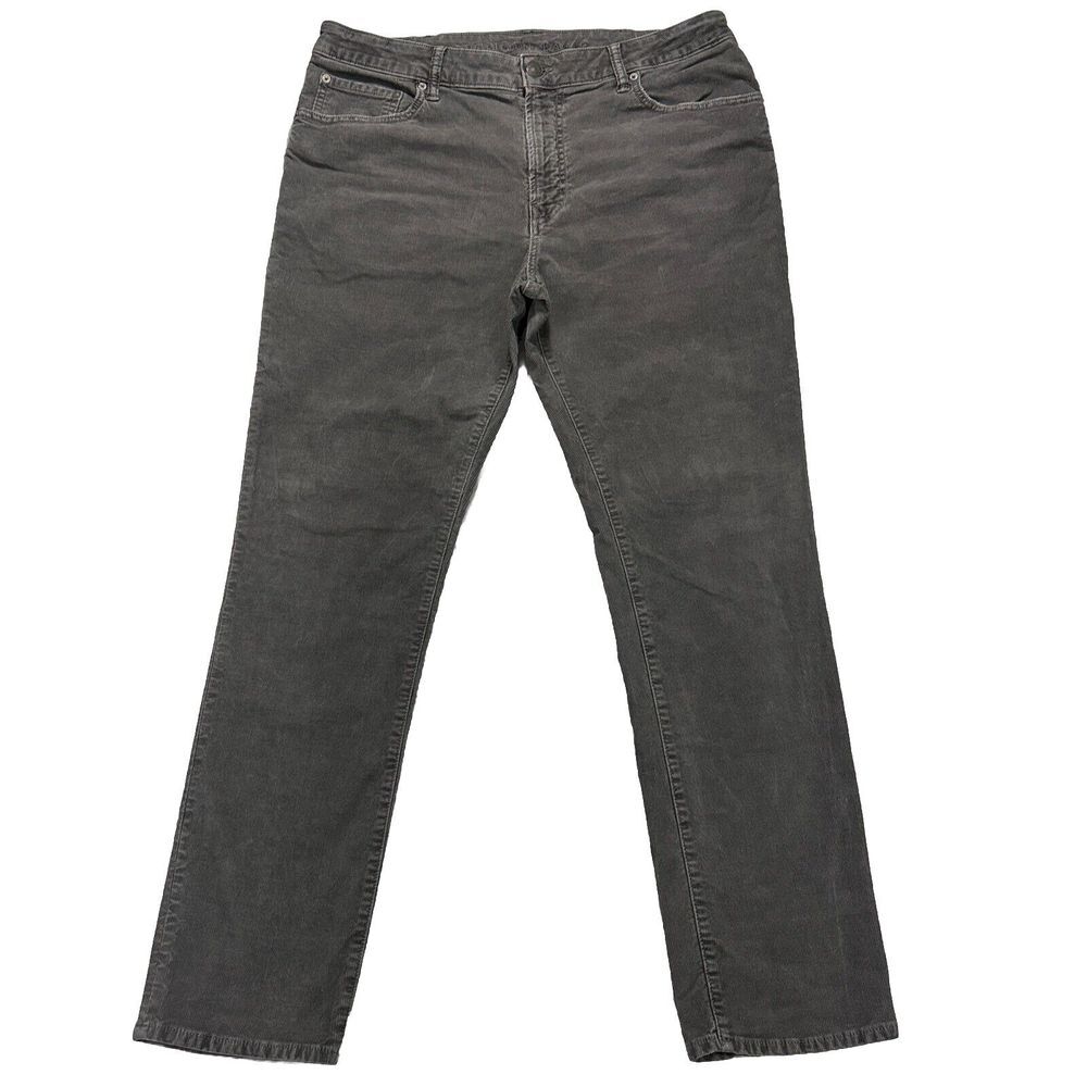 American Eagle Corduroy Pants Mens 38x31 Slim Next Level Flex Stretch Gray‎